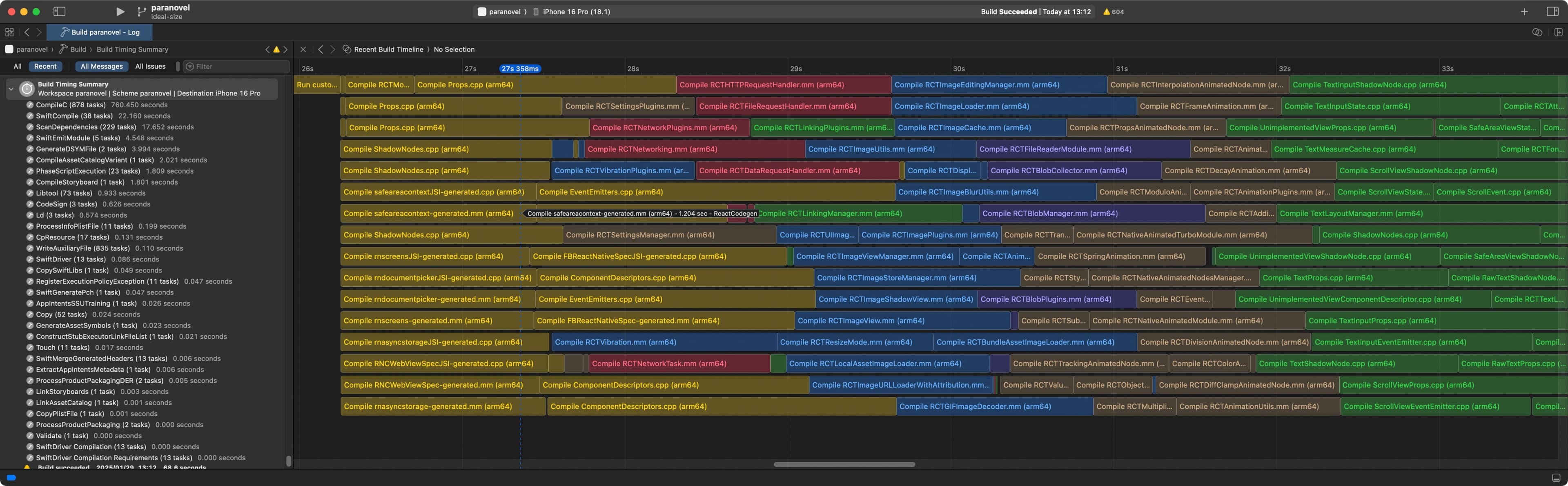 Xcode linear profile